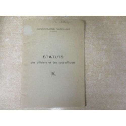 Statuts Des Officiers Sous-Officiers