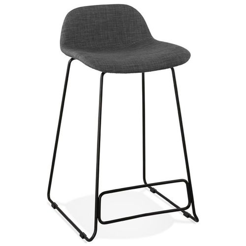 Paris Prix - Tabouret De Bar Design "Sochi" 85cm Gris Foncé & Noir