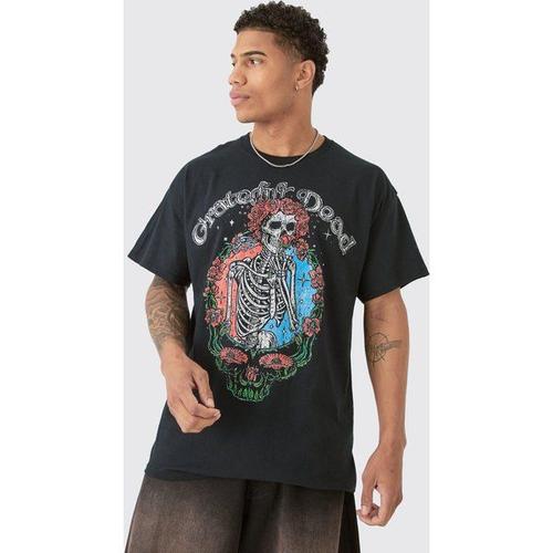 Oversized Greatful Dead Band License T-Shirt Homme - Noir - S, Noir