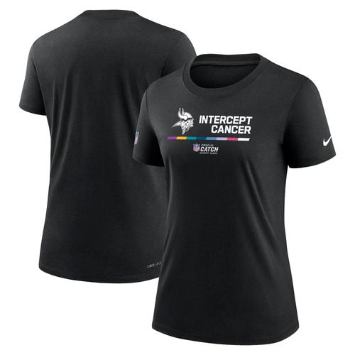 T-Shirt Nike Noir Minnesota Vikings 2022 Nfl Crucial Catch Performance Pour Femme