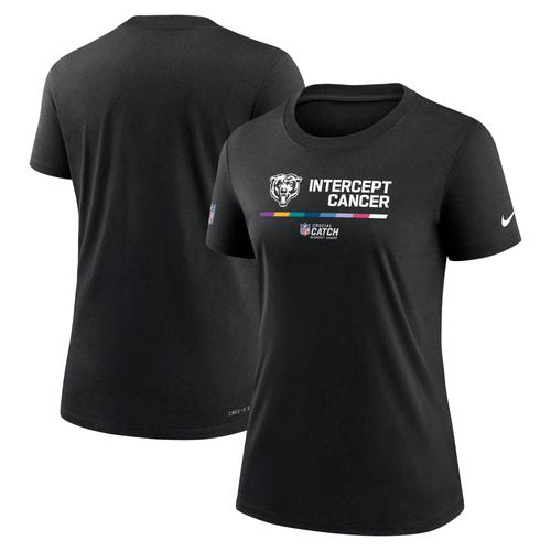 T-Shirt Pour Femme Nike Chicago Bears 2022 Crucial Catch Performance Noir