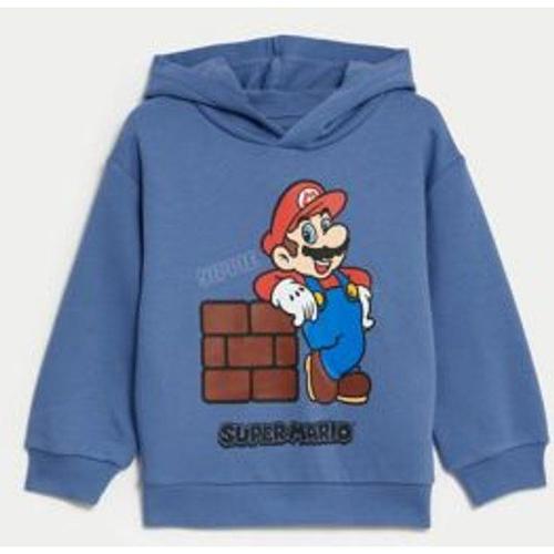 Sweat En Coton À Capuche Et Motif Super Mario¿ (Du 2 Au 8 Ans) - Bleu