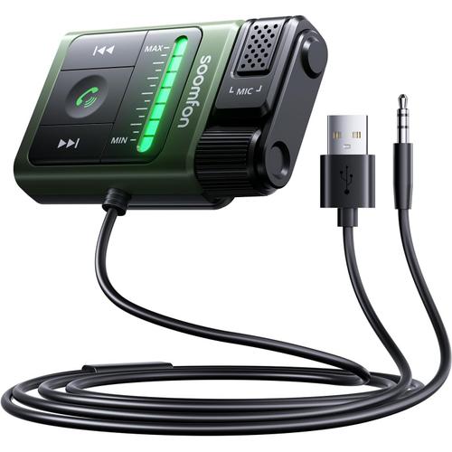 Adaptateur Bluetooth 5.4 Jack 3.5 - Recepteur Bluetooth Voiture¿Stéréo HiFi & Amplification Basses & Réduction Bruit & Micro Intégré¿Prise Jack Bluetooth Aux pour Haut-Parleur, Stéréo Voiture