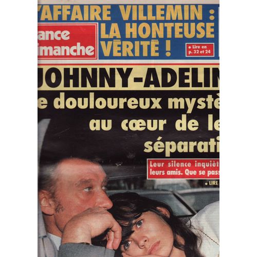 France Dimanche / 19-10-1991 N°2355 : Johnny Hallyday / Adeline Blondieau (1/2p) Kim Basinger (2,5p)