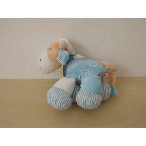 Doudou Cheval Bleu Blanc Babynat' Baby Nat