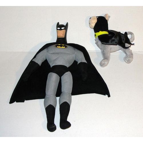 Peluche Batman 40 Cm Avec Krypto Le Chien Deguisé Super Heros Dc Comics