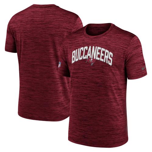 T-Shirt Nike Tampa Bay Buccaneers Sideline Velocity Athletic Stack Performance Pour Homme, Rouge