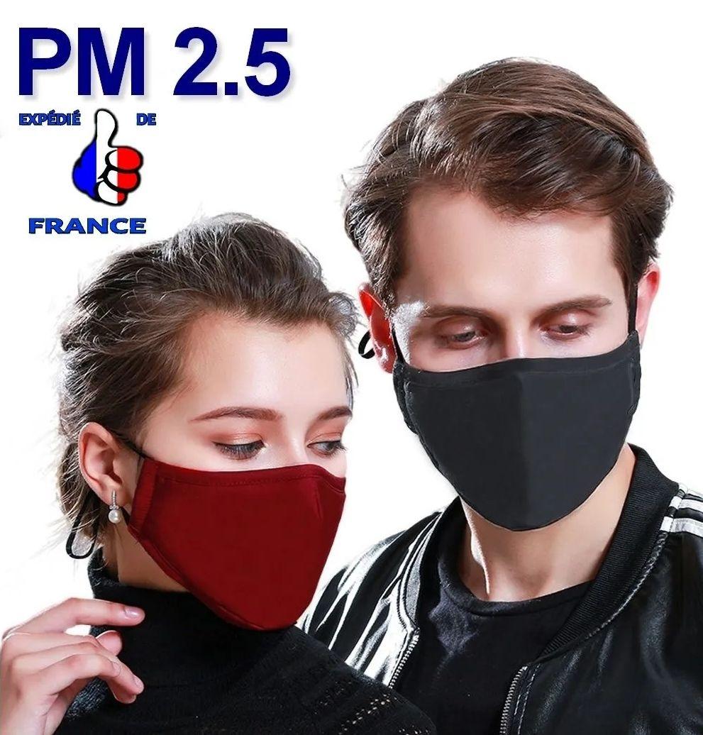 AEIOFU Masque anti-poussière à charbon actif, masque anti-pollution, anti- pollen, allergènes, masque facial à gaz d'échappement, filtrat Pm2,5, pour  course à pied, noir : : Bricolage