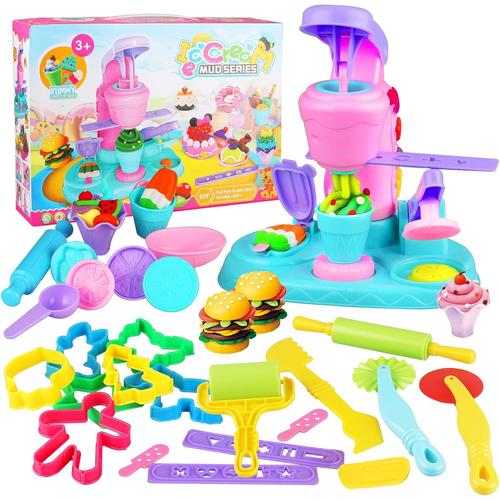 Outils De Pâte À Modeler, 30 Pièces Accessoires Pate A Modeler,Moules Moule À Crème Glacée Bricolage Cadeaux Créatifs Pour Garçons Et Filles