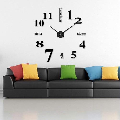 Horloge Murale Muette, Pendule Murale de Mode Moderne Horloge Murale sans Cadre 3D DIY Miroir Autocollant Bureau Hôtel Décoration de La Maison DIY Horloge Murale