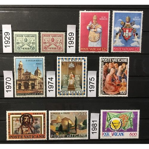 Lot Timbres Vatican - 10 Timbres Differents - 1929 / 1981 - Rl 254 -