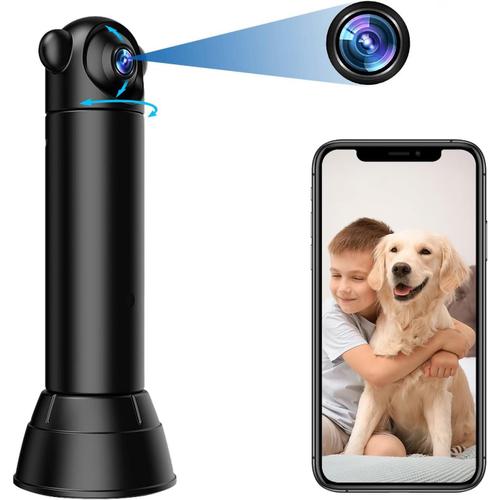 Caméra Espion WiFi,Mini Caméra Cachée HD 1080P Surveillance sans Fil,Maison Micro Camera avec Détection de Mouvement et Vision Nocturne