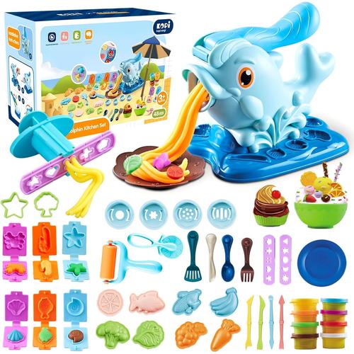 Kopi Corgi Pate A Modeler,48 Pièces Pâte À Modeler Pour Enfants Avec Moules,Forme, Extrudeuses,Accessoire Pate A Modeler,Kit Pate A Modeler,Jouet Garcon Fille 3 4 5 6 Ans (8 Pots De Pate A Modeler)