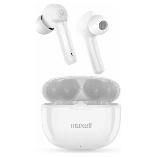 Maxell Dynamic Wireless Headphones With Charging Case Bluetooth White