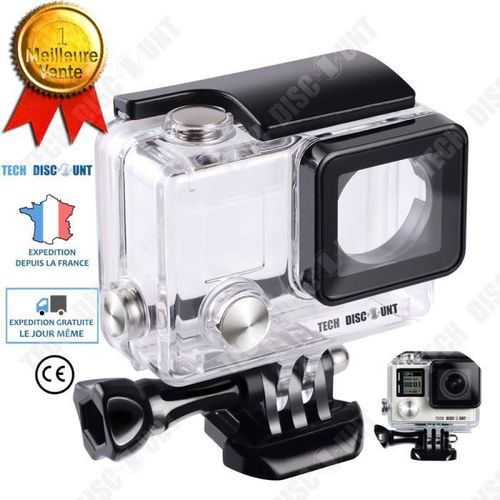 TD Boîtier étanche Gopro pour Hero 4 Hero 3 caméra sport accessoire etui equipement underwater imperméable protection waterpr A68706