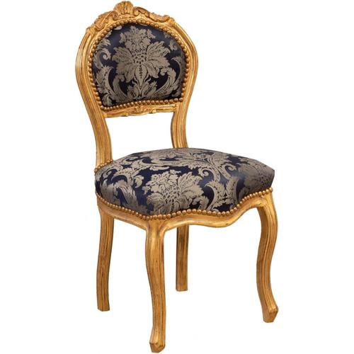 Louis Xvi 92 X 40 X 42 Cm Français Antique | Fauteuil Chambre À Coucher | Chaises Style Baroque Or, Bois, Media