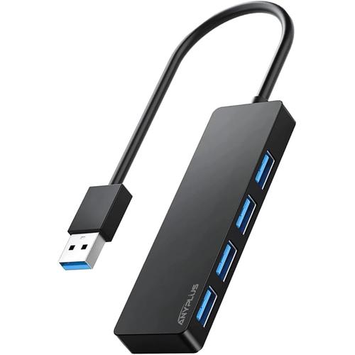 Hub USB, 4 Porta Adattatore Multipresa USB 3.0,5Gbps Sdoppiatore USB per Desktop, Laptop, Xbox, Flash Drive, HDD, Console, Stampante, PC, Tastiera, HP, Dell