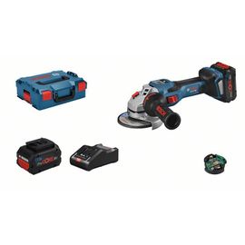 Bosch Professional Meuleuse angulaire sans-fil BITURBO GWS 18V-15 SC, 2 x batteries ProCORE18V 8.0Ah, L-BOXX - 06019H6101