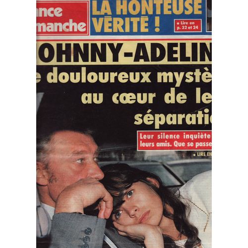France Dimanche / 19-10-1991 N°2355 : Kim Basinger (2,5p) Johnny Hallyday / Adeline Blondieau (1/2p)