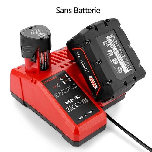 Remplacer Chargeur rapide double pour Milwaukee M12-18C/12-18 V 3A Li-ion tool Battery 48-11-1811, 48-11-1840
