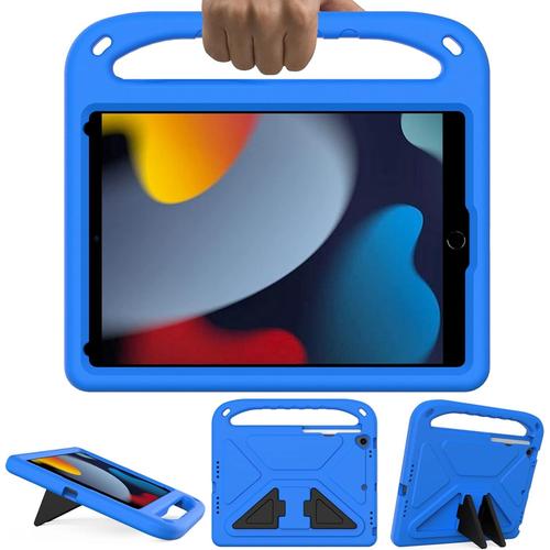 Coque Étui Pour Ipad 9ème / 8ème / 7ème Génération (Ipad 9/8/7-10,2 Pouces, 2021/2020/2019) - Antichoc Enfants Étui Avec Support Housse Protection, Bleu