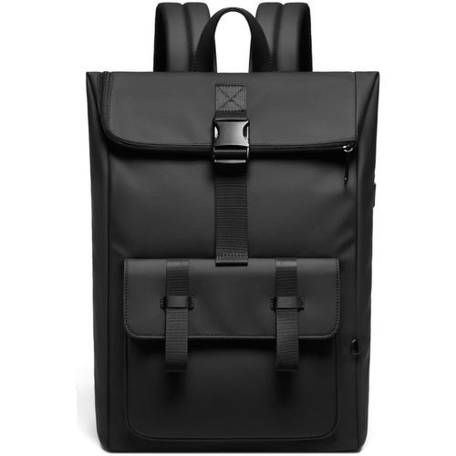 Sac À Dos Étanche Sac A Dos Velo Pour Homme Femme Elegant Sac A Dos Ordinateur 15.6 Pouces Pour Loisir Randonnée Camping Voyage College Travail-Noir