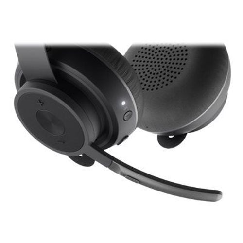 Logitech MS - Micro-casque - sur-oreille - Bluetooth - sans fil - Suppresseur de bruit actif