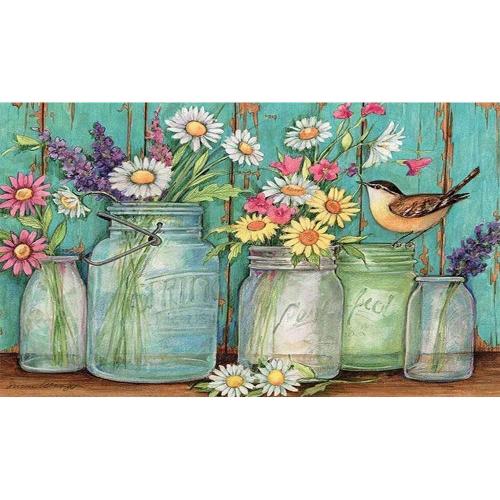 30x40 Cm - Kits De Peinture Diamant - Forets Complets - Marguerites - Fleurs Et Oiseaux - 30x40 Cm - Diy 5d Diamond Painting - Strass - Broderie Pour La Maison Et Le Salon - Décoration