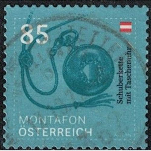 Autriche 2020 Oblitéré Used Montafon Chaîne Avec Montre De Poche Y&t At 3366 Su