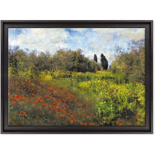 50x70 cm - Tableau sur toile - Encadré - Prêt à accrocher - Claude Monet - Impressionnisme - Art moderne - 50x70 cm - Colore Nero Contemporaneo