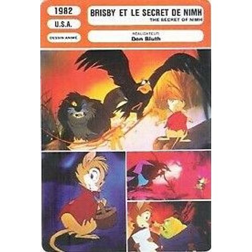 Fiche Monsieur Cinema Brisby Et Le Secret De Nimh