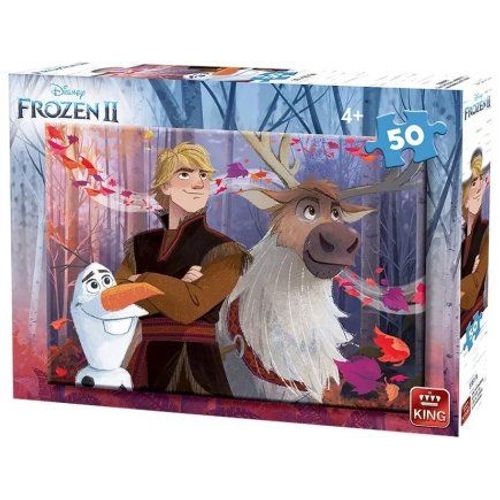 Puzzle 50 Pieces Reine Des Neiges 2 : Sven Olaf Kristoff Dans La Foret - Collection Enfant Disney - Frozen