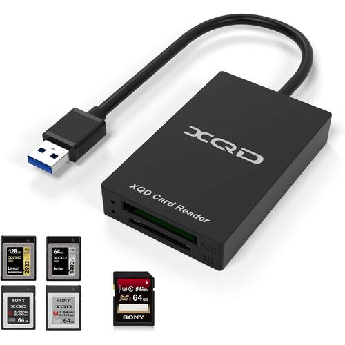 Lecteur De Carte Xqd Usb3.0 , Supporte Les Séries Sony G/M, Carte Usb Xqd, Carte Usb Xqd Lexar 2933x/1400x, Cartes Sd. Compatibles Avec Les Systèmes Windows/Mac Os