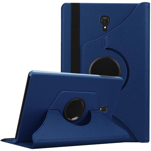 Coque Pour Samsung Galaxy Tab A 10.5 2018 (Sm-T590/T595) Ultra Mince Slim Housse De Protection Avec 360 Degrés Support Fonction Cuir Étui Tablette A 10,5 2018 Cover, Bleu Foncé