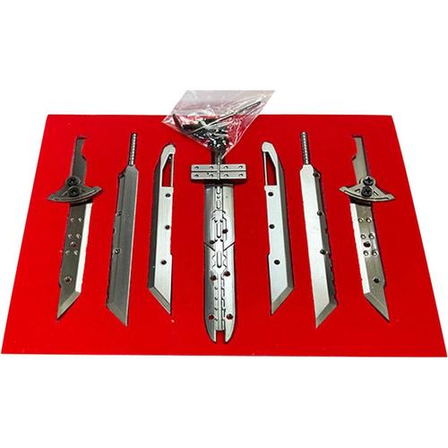 7PCS Final Fantasy 17 Sword Claude Full SetCollector Dernière Illusion Cosplay Accessoires pour Homme Femme Anime Fans (Noir)