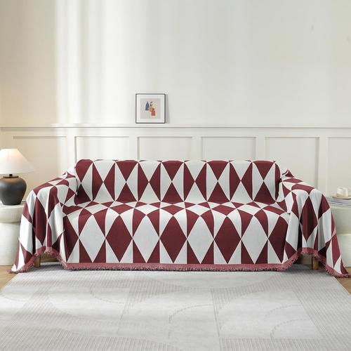 Couvre Canapé,180x340 Cm,Jeté De Canapé Grande Taille,Housse De Canapé,Jete De Canape,Universelle Protege Canape,Recouvre Canape Couverture Canape,Rouge