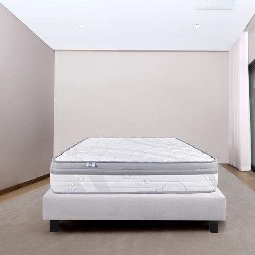 Ensemble Matelas Viscoplus, 26 Cm Mémoire De Forme Ferme Réversible+Sommier Gris Ep20cm