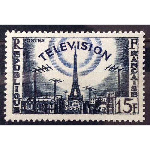 Télévision 15f (Impeccable N° 1022) Neuf** Luxe (= Sans Trace De Charnière) - France Année 1955 - N28610