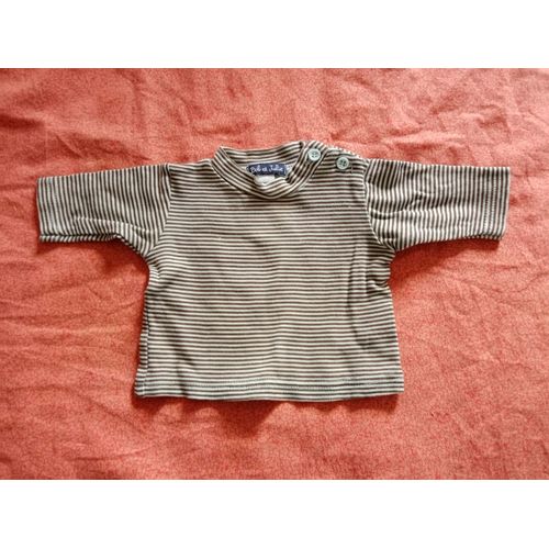 Sous Pull Gris Marron Boutons Épaule Naissance Bob Et Julie