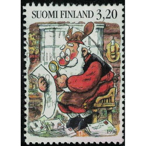Finlande 1996 Oblitéré Used Père Noël Lisant Les Lettres Des Enfants Su