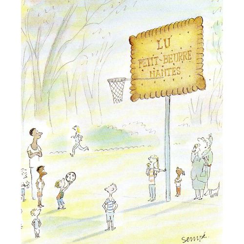 Carte Postale Couleur Publicite Lu Petit Dejeuner - Nantes ....Pour L'anniversaire Des 150 Ans - Illustree Par Le Dessinateur Sempe