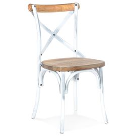 Chaise De Cuisine 'ranch' En Bois Finition Noyer Effet Vieilli