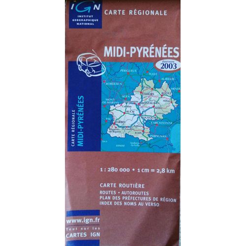 Carte Régionale Ign Midi-Pyrénées