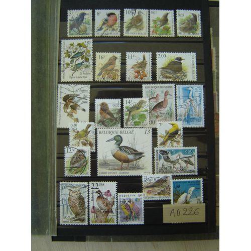 Ad 226 // Lot De Timbres Oblitérés Oiseaux ** Usa/Belgique /France /Suisse
