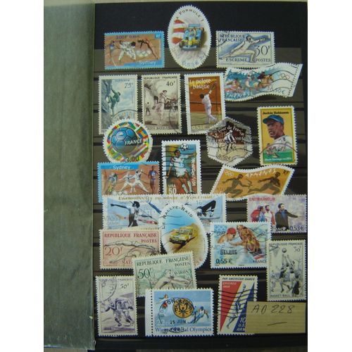 Ad 226 // Lot De Timbres Oblitérés Sports** Usa/ France