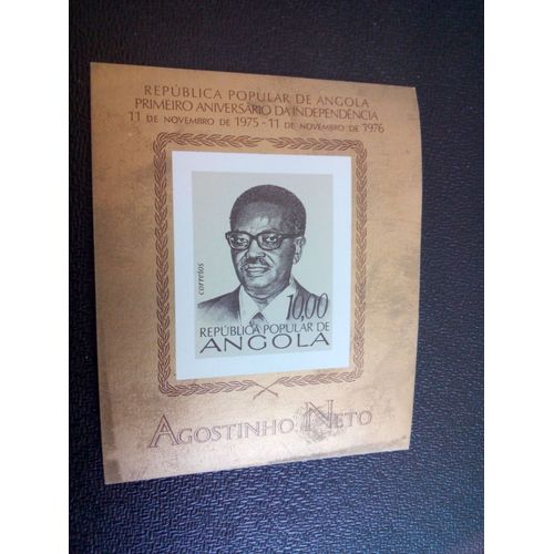 Timbre Angola Yt Bf 4 Président Agostinho Neto 1976 ( 040504 1)