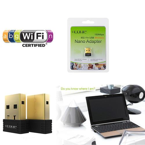 Cle Adaptateur USB WIFI 2.4GHz 802.11n 150Mbps Win / Mac / Linux, Modele: Dongle 802.11N