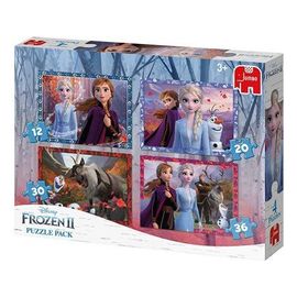4 Puzzles Progressifs Enfant - Reine Des Neiges : Elsa Olaf Anna Sven 12 - 20 - 30 - 36 Pieces - Puzzle Disney Frozen - Puzzle Qualite Premium