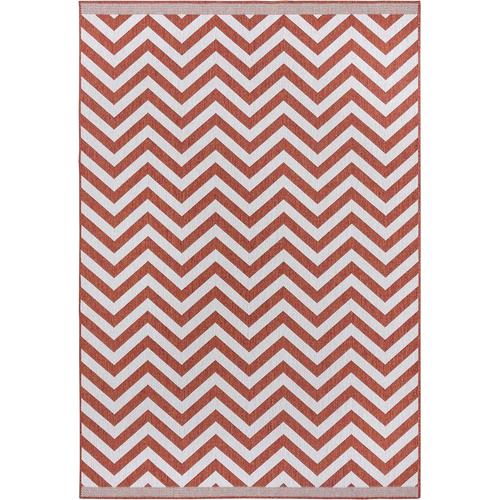 Tapis D'intérieur Et D'extérieur Palma - 160 X 230 Cm - Réversible - Résistant Aux Intempéries - Design Moderne - Motif Zigzag - Pour Balcon, Terrasse, Jardin, Jardin D'hiver, Salon -