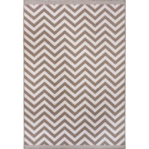 Tapis D'intérieur Et D'extérieur Palma - 120 X 170 Cm - Réversible - Résistant Aux Intempéries - Design Moderne - Motif Zigzag - Pour Balcon, Terrasse, Jardin, Jardin D'hiver, Salon -